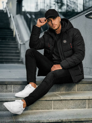 Мъжко яке черни OZONEE JS/31M5081/392Z