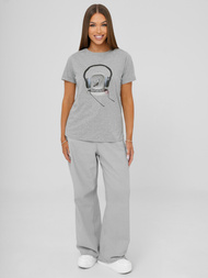 Дамска тениска сива OZONEE DJ77806