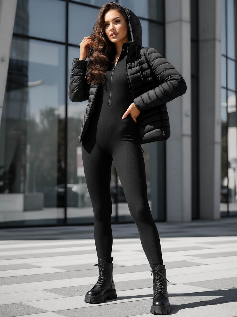 Дамско яке черно OZONEE JS/11Z8226Z