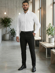 Мъжка риза бяла OZONEE V/V180Z