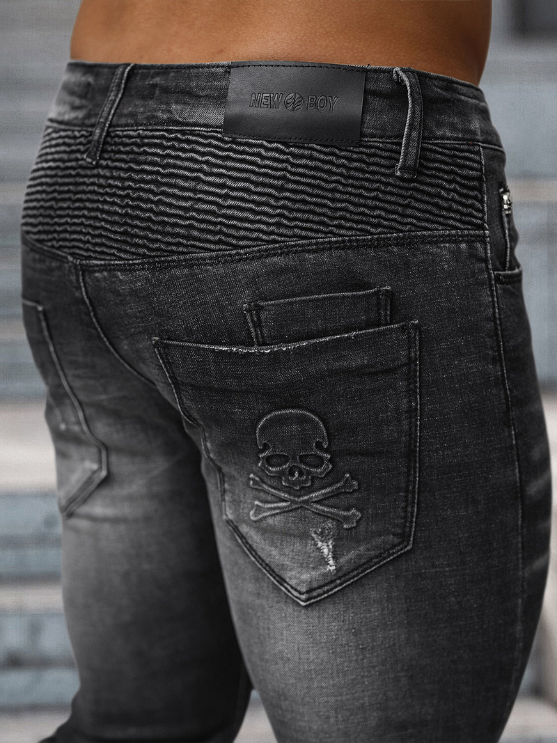 Мъжки дънки черни OZONEE NB/MP0070N