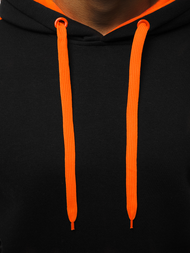 Мъжки суитшърт черно и оранжево OZONEE JS/2012