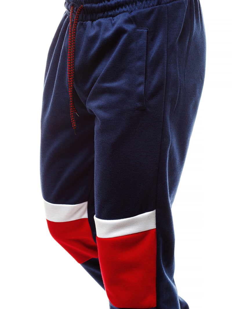 Мъжко долнище на анцуг тъмносиньо OZONEE JS/JZ11010