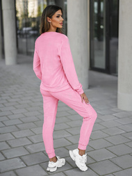 Дамска велурен спортен екип прахово розово OZONEE O/8C1173/38