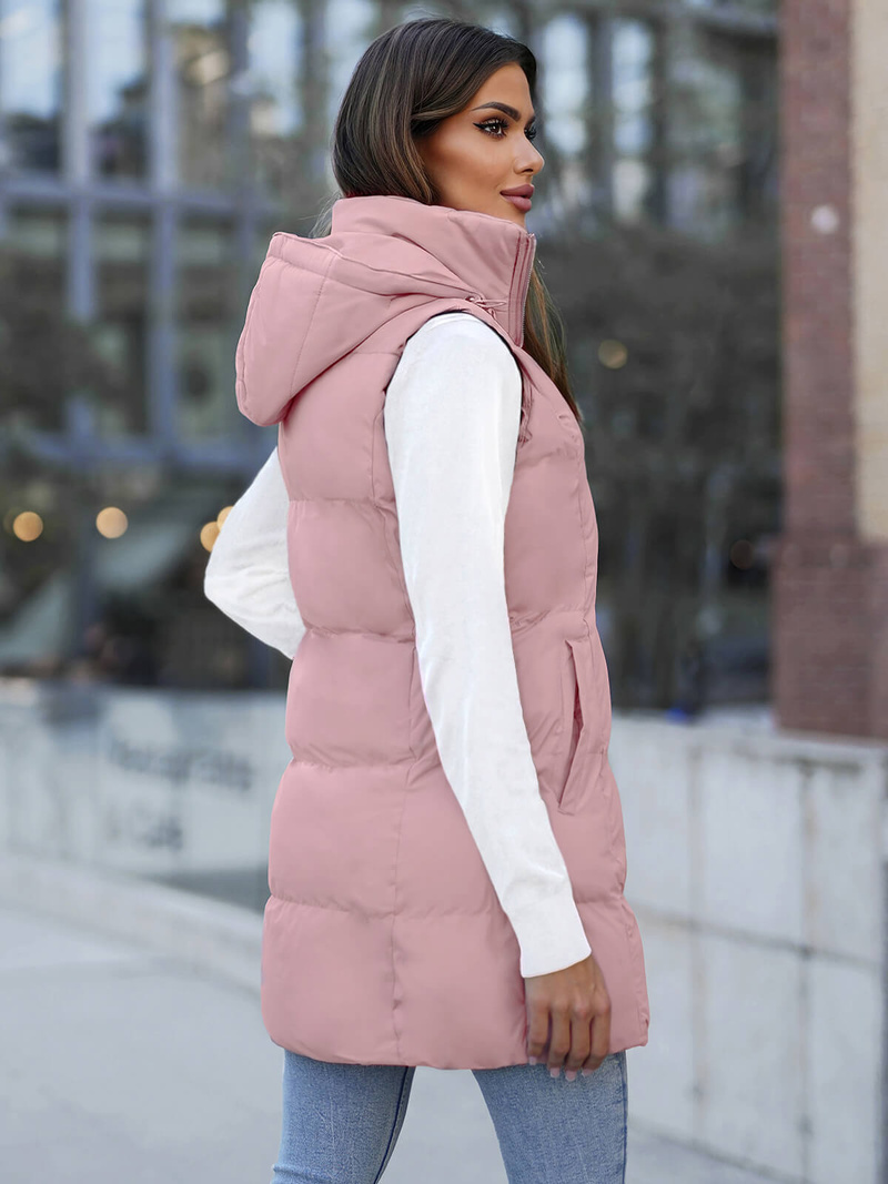 Дамска жилетка прахово розово OZONEE JS/M721/46Z