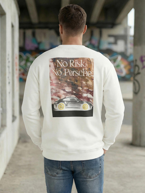 Мъжки суитшърт бяла OZONEE JS/65B3918/1Z