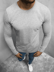 Мъжка блуза с дълъг ръкав сива OZONEE O/1209Z