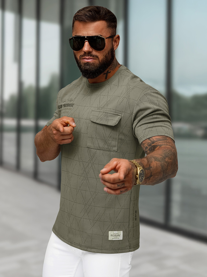 Мъжка тениска тъмносив OZONEE O/QQ1530