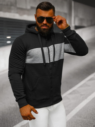 Мъжки суитшърт черно OZONEE JS/8B1330/3