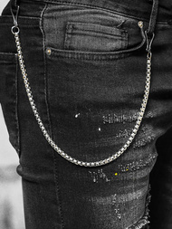 Мъжки дънки черни OZONEE O/MB465