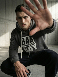 Мъжки суитшърт графитен OZONEE JS/65B3909/5Z