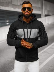 Мъжки суитшърт черно OZONEE JS/8B1330/3