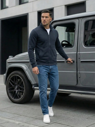 Мъжки суитшърт тъмносин OZONEE JS/2002