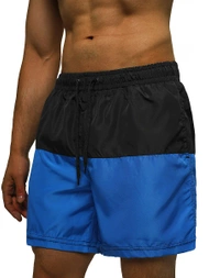 Мъжки плувни шорти черно-синьо OZONEE JS/HM060