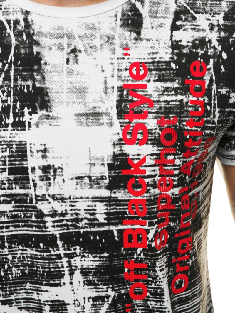 Мъжка тениска бяла OZONEE JS/SS10920