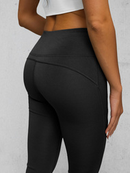 Дамски клин с широки крака черни OZONEE JS/17K570/3