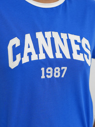 Дамска тениска синьо OZONEE JS/R62184