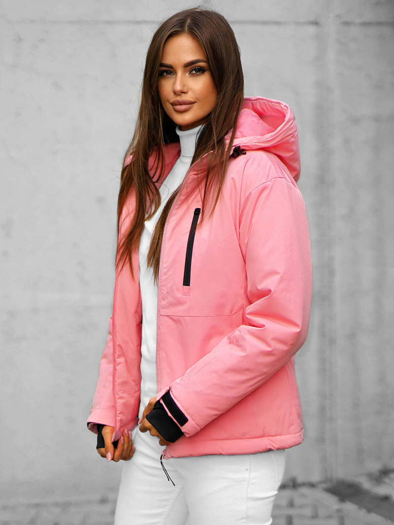 Дамско яке светлорозова OZONEE JS/HH012/25Z