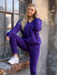 Дамски долнища на анцуг лилава OZONEE JS/CK01/30