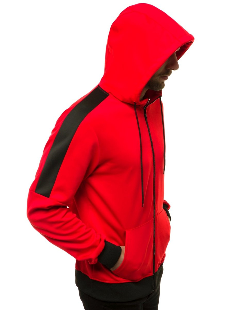 Мъжки суитшърт червена OZONEE JS/99005