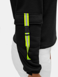 Дамски суитчър с качулка черна OZONEE JS/B26031Z