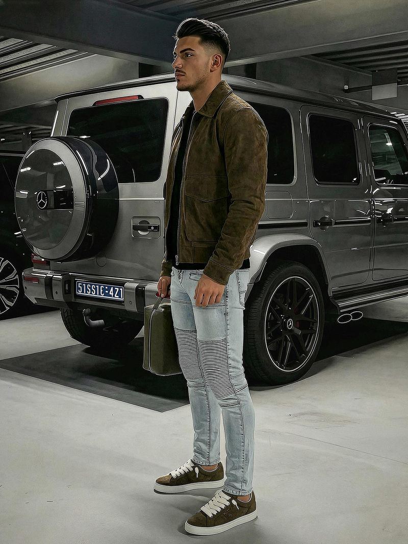 Мъжки дънки светлосиньо OZONEE O/EM8889Z