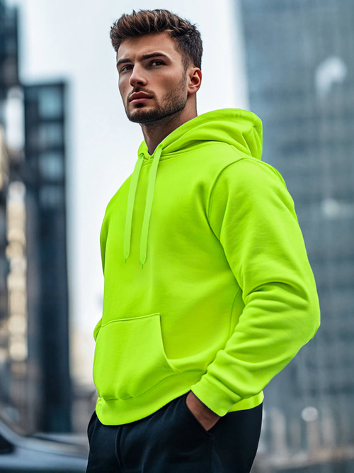 Мъжки суитшърт зелена неонов OZONEE JS/2009Z