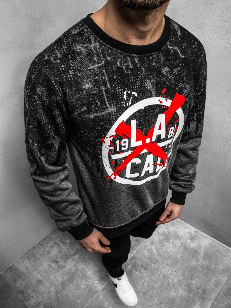 Мъжки суитшърт черна OZONEE JS/22053Z