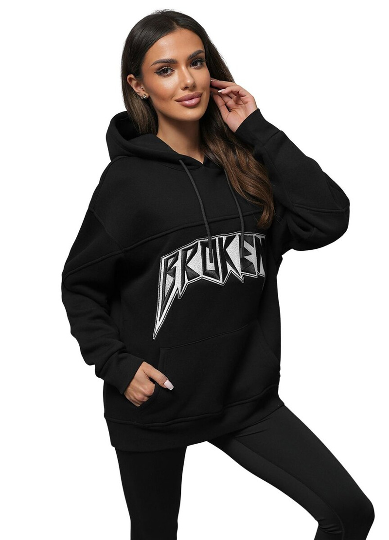 Cуитшърт черно OZONEE O/SWE23019Z