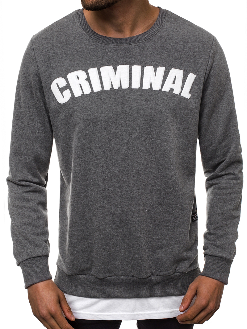 Мъжки суитшърт графитна OZONEE O/11113