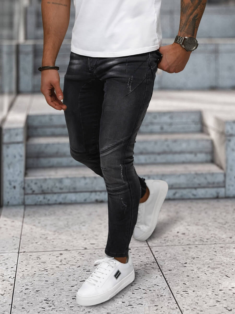 Мъжки дънки черни OZONEE NB/MP0025NZ