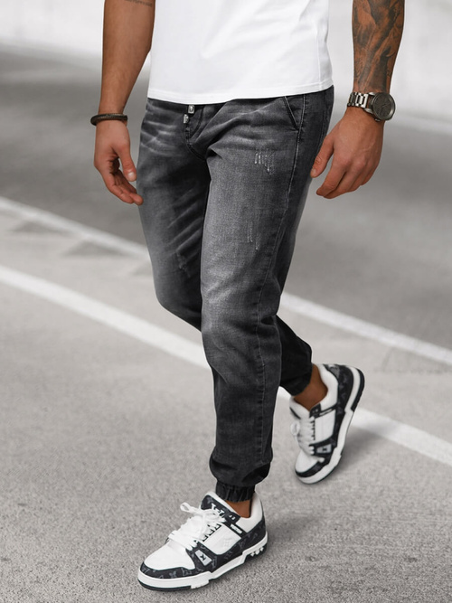 Мъжки дънки jogger черни OZONEE NB/MP0135N