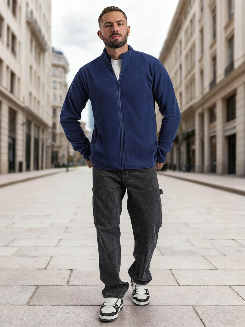 Мъжки суитшърт тъмносин OZONEE JS/HH016/25