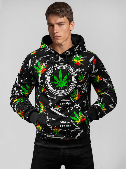 Мъжки суитшърт черен OZONEE O/B269