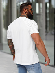 Мъжка тениска бял OZONEE JS/8T88/1Z