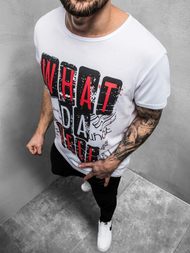 Мъжка тениска бял OZONEE JS/KS1996Z