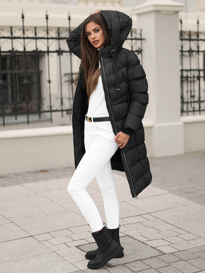 Дамско яке черно OZONEE JS/M736/392Z