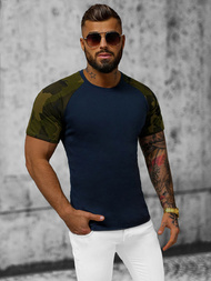 Мъжка тениска тъмносиньо-камуфлажна OZONEE JS/8T82/7Z