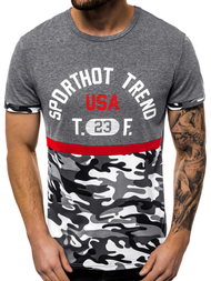 Мъжка тениска графитен OZONEE JS/SS10983