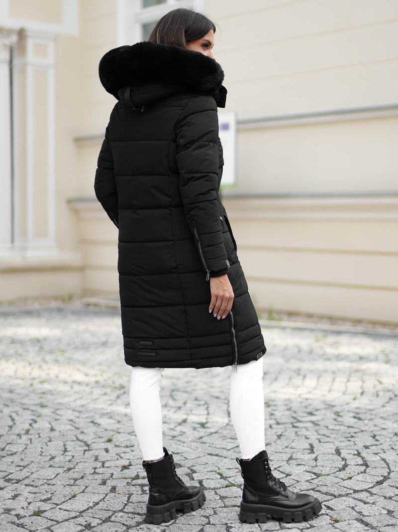 Дамско яке черно OZONEE O/W377Z