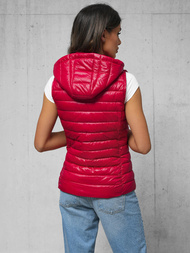 Дамска жилетка червена OZONEE JS/16M9138/270