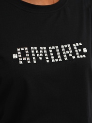 Дамска тениска черно-сребърен OZONEE JS/YJ77716