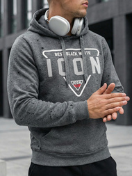 Мъжки суитшърт графитен OZONEE JS/8B1737/5