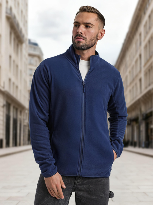 Мъжки суитшърт тъмносин OZONEE JS/HH016/25