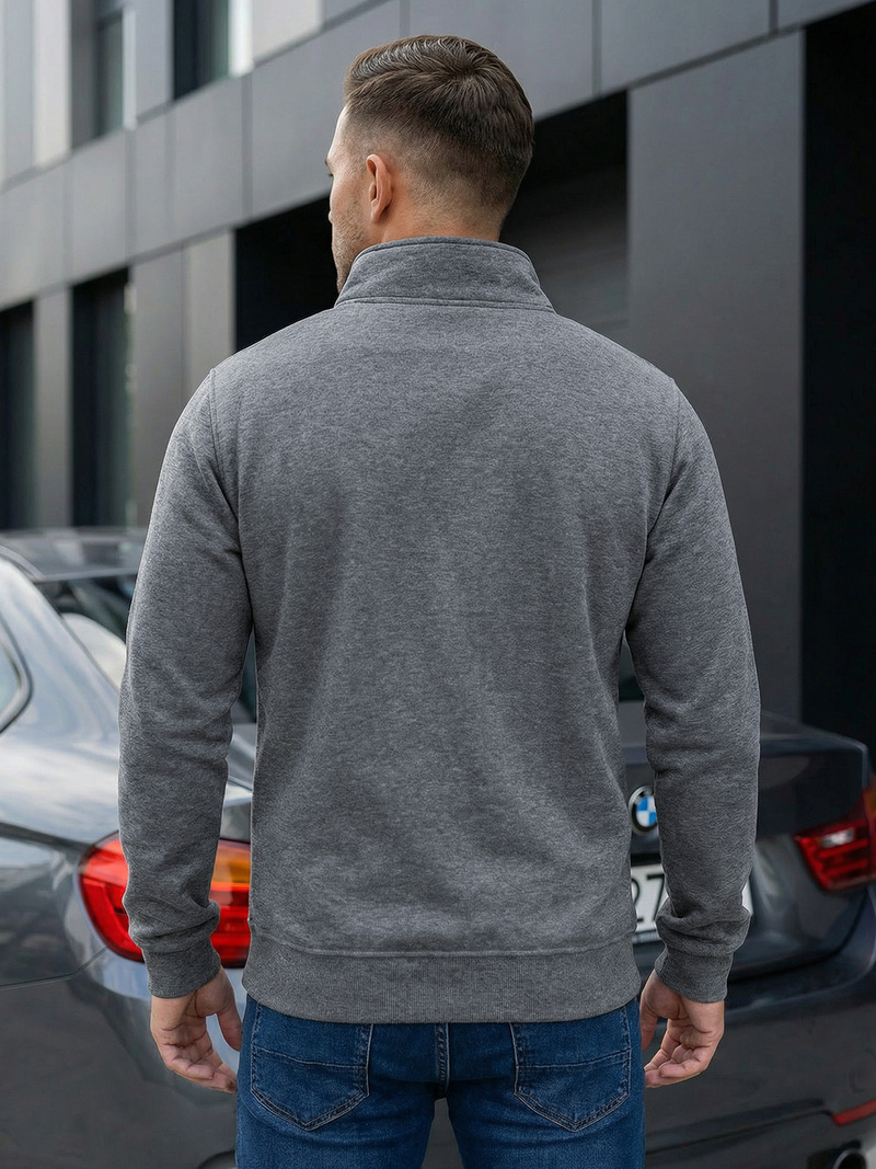 Мъжки суитшърт тъмносив OZONEE JS/2002Z