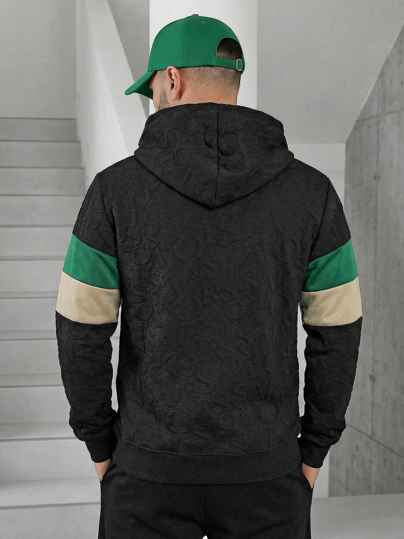 Мъжки суитшърт черно OZONEE JS/3B578