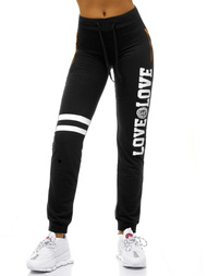 Дамски долнища на анцуг черни OZONEE O/9927