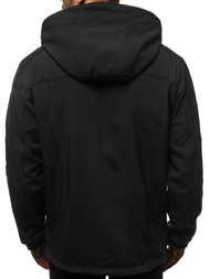 Мъжко яке SOFTSHELL черно и оранжево OZONEE GE/12263