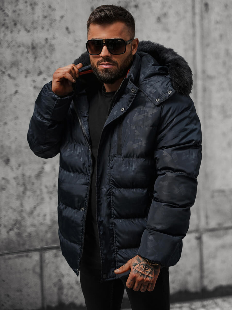 Мъжко яке тъмнсиня OZONEE JS/27M8109