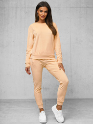 Дамска велурен спортен екип сьомга OZONEE O/8C1173/150Z